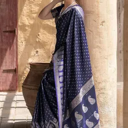 Moda Rapido Paisley Zari Art Silk Handloom Banarasi Saree image 3