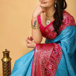 SHOPLANCE Kalamkari Zari Saree image 2