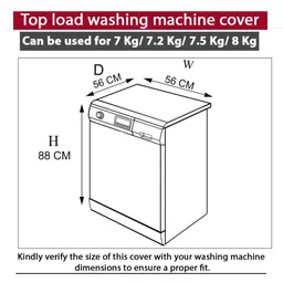 The Furnishing Tree Grey Printed Washing Machine Cover image 4
