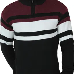 axolotl Men Woven High Neck Multicolor Sweater-picture-17