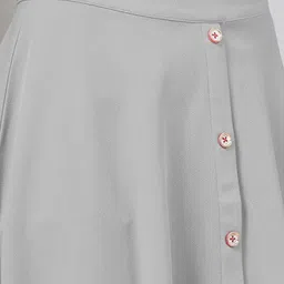 The Roadster Lifestyle Co High-Rise Button-Down A-Line Skater Above Knee Skirt image 5