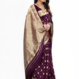 KSALIYA Purple Silk Blend Sarees-picture-16