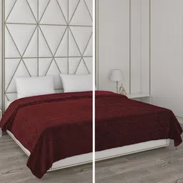 Monte Carlo Brown Printed 850 GSM Heavy Winter Double Bed Blanket-picture-28