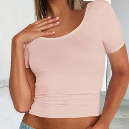 DressBerry Women Scoop Neck Crop Top-image-89