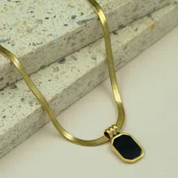 ARTKLIM Stainless Steel Gold-Plated Geometric Shaped Pendants With Chains-picture-12