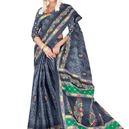 KSALIYA Multicoloured Pure Cotton Sarees image 4