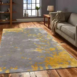 Buy Grey Wool and Viscose Abstract 4 x 6 Feet Hand Tufted Carpet by Joyrugs by littlelooms-picture-12