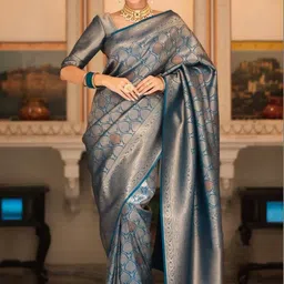 ZIKARAA Woven Design Zari Handloom Saree-picture-27