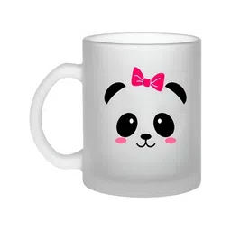 SUBLIKRAFT White Geometric Solid Glass Glossy Mugs Set of Cups and Mugs image 2