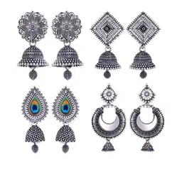 Sangria Silver-Plated Alloy Earrings-image-97