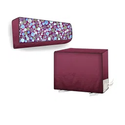 The Furnishing Tree Maroon Printed Air Conditioner Cover-picture-16