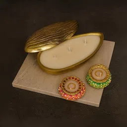 Earthly Edges Gold-Toned & Gold-Toned Jar Candle-picture-21