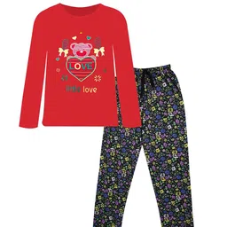 CoolTees4U Girls Printed T-shirt with Trousers-image-41