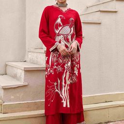 divastri Women Ethnic Motifs Printed Kurta with Palazzos-picture-46