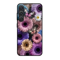 QRIOH Butterfly Garden Printed Lightweight Silicone Samsung Galaxy S25 5G Glass Back Case-picture-41