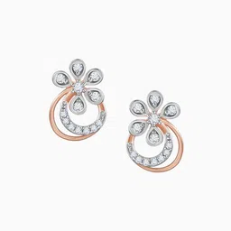 GIVA 14Kt Rose Gold Zinnia Lab Grown Stud Earrings Diamond - 2.05g image 5