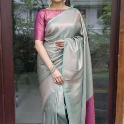 avantika fashion Woven Kanjivaram Pure Silk, Art Silk Saree-picture-27