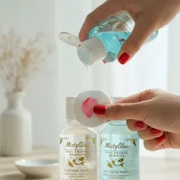 mistyglam Nail Polish Remover | Acetone-free I 100 ml pack of 2 Send Any color image 2