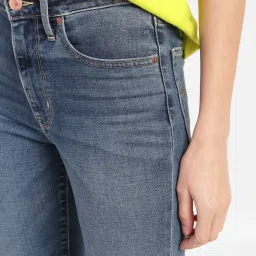 levi's Women's 721 Blue Skinny Fit High Rise Jeans image 5