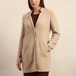 Vero Moda Women Solid Single-Breasted Stand Collar Overcoat image 3
