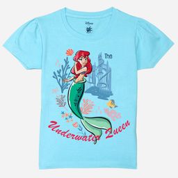 YK Disney Girls Graphic Printed Round Neck Pure Cotton T-Shirt-picture-36