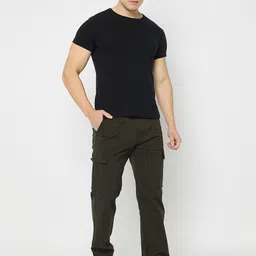 Duke Men Regular Fit Mid-Rise Cotton Cargos Trouser image 5