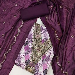 Rangtulika Ethnics Embroidered Unstitched Dress Material-picture-34
