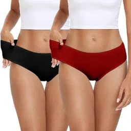 Diving Deep Women Plus Size Pack of 2 Cotton Hipster Briefs-picture-35