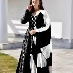 fashionfis traders Women Viscose Rayon Kurta Dupatta Set image 3