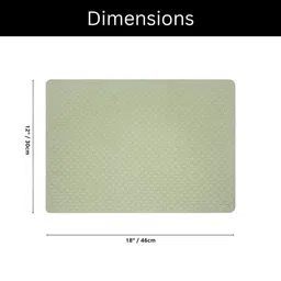 LUXEHOME INTERNATIONAL Green 4 Pieces Textured Anti Skid Table Placemats image 5