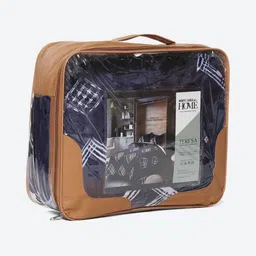 Monte Carlo Blue & White Geometric King Bedsheet Set 2.5 m x 2.75 m 247 GSM image 5