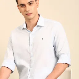 CAVALLO by Linen Club Slim Fit Long Sleeves Cotton Linen Shirt image 5