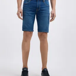 Pepe Jeans Men Slim Fit Mid-Rise Denim Shorts-picture-13