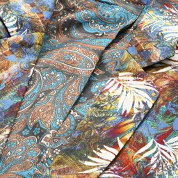 SHOWOFFFF Printed Slim-Fit Notched Lapel Long Sleeves Single-Breasted Blazers image 2