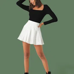 Maheshvi Women Square Neck Long Sleeves Fitted Top image 2