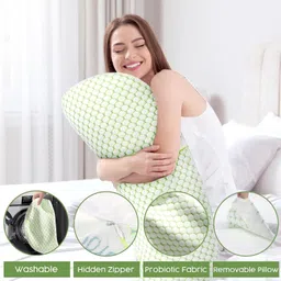 nucarture Pregnancy Pillow for women Full Body Maternity Pillow with Back & Belly Support Breastfeeding Pillow image 3