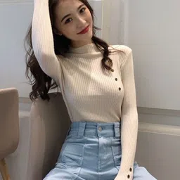 StyleCast Women Ribbed Long Sleeves High Neck Pullover Sweaters-picture-18