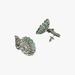 Sangria Silver Plated Stone-Studded Jewellery Set image 2