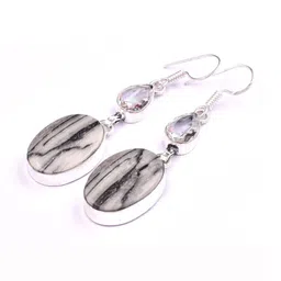AAR Jewels Silver-Plated Alloy Tourmaline Drop Earrings-image-69