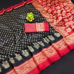 KANOODA Printed Mysore Silk Saree-image-22