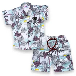 FLUEMART Boys Printed Shirt with Shorts-picture-25