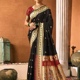 KALINI Woven Design Silk Blend Banarasi Saree-picture-11