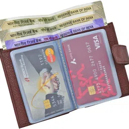 loopa Men Evening/Party, Travel, Ethnic, Casual, Trendy, Formal Brown Artificial Leather Card Holder - Mini-picture-12