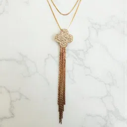 SAPRAA TRENDS Gold-Plated Floral Pendants with Chains image 2