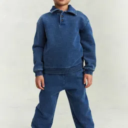 H&M Denim-Look Cotton Joggers-picture-32