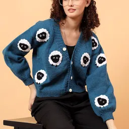Velvery Women Animal Cardigan-image-88