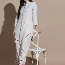 FFU Mandarin Collar Top With Trousers Co-Ords image 4