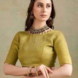 VASTRA-THE FACTORY STORE Ethnic Motifs Woven Design Zari Tissue Banarasi Saree image 4