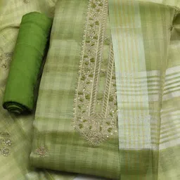 Meena Bazaar Embroidered Organza Unstitched Dress Material-picture-45