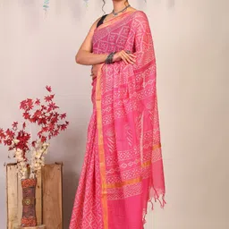 ANUTTARA Ethnic Motifs Zari Kota Saree image 3